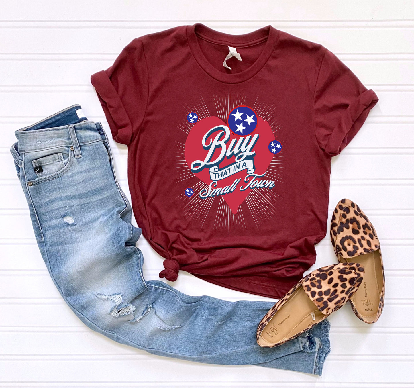 Heart Edition: Buy That in a Small Town - Cardinal Tee