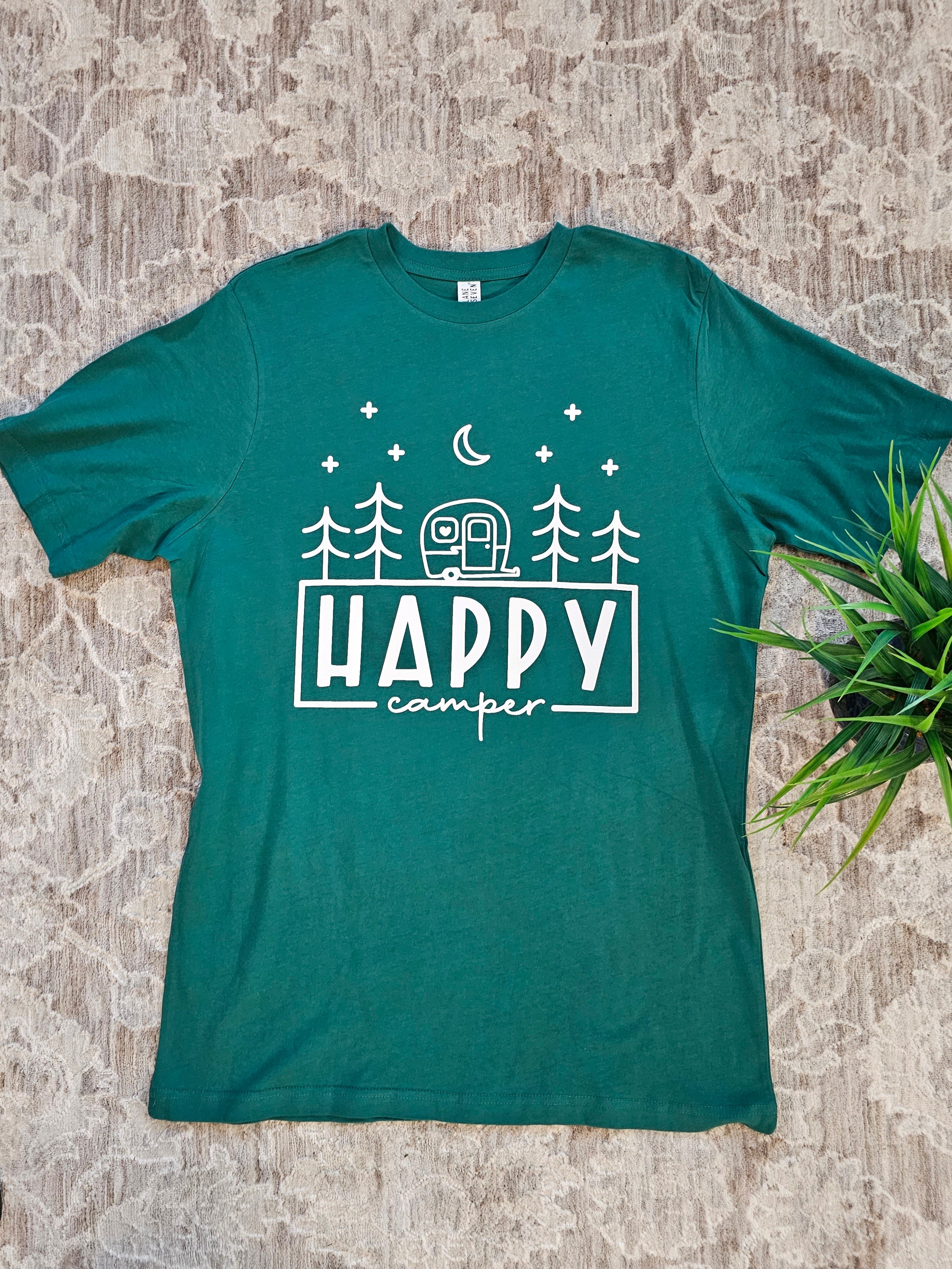 Just a Happy Camper - Teal Tee