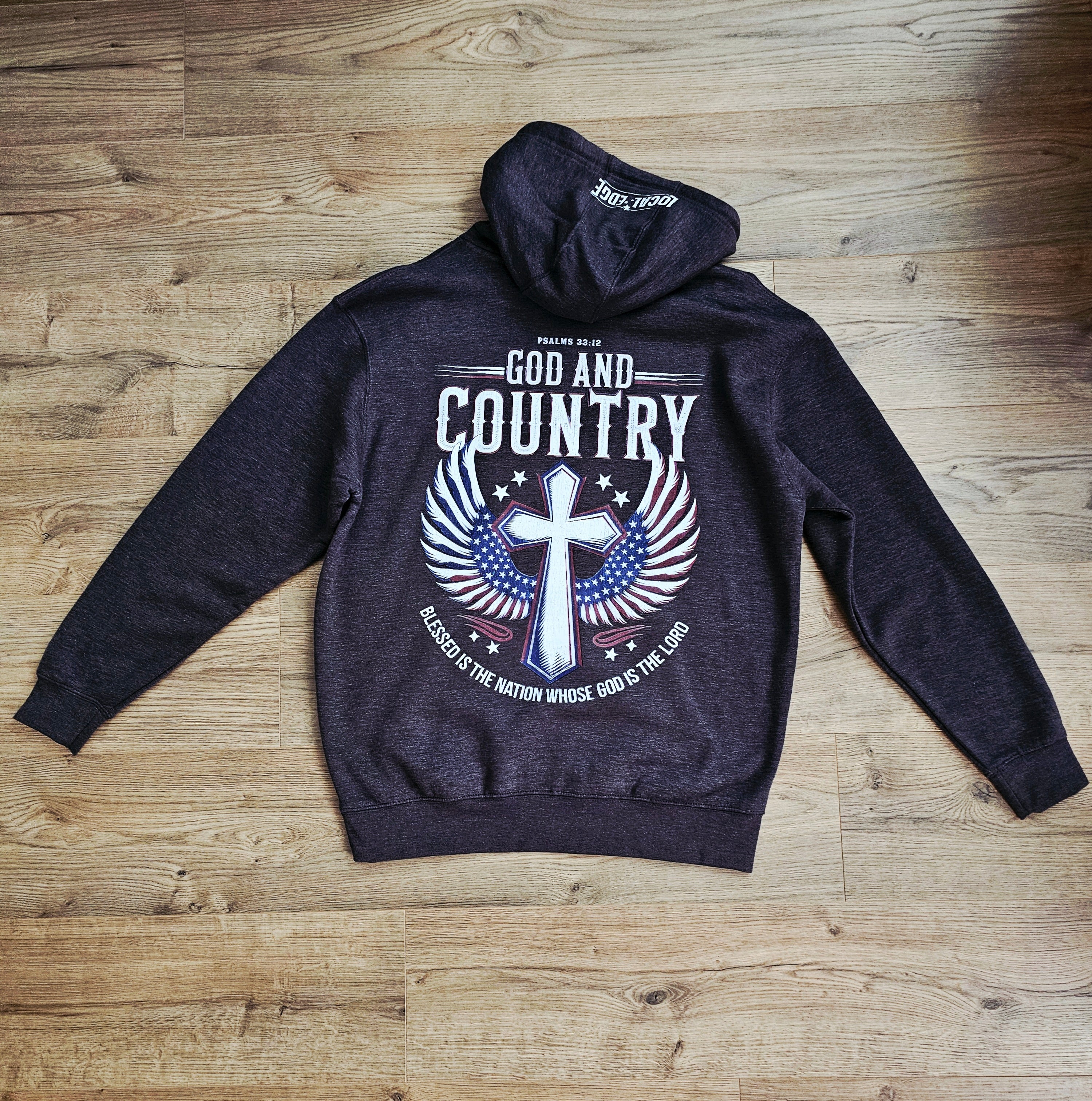 God and Country - Premium Hoodie Charcoal