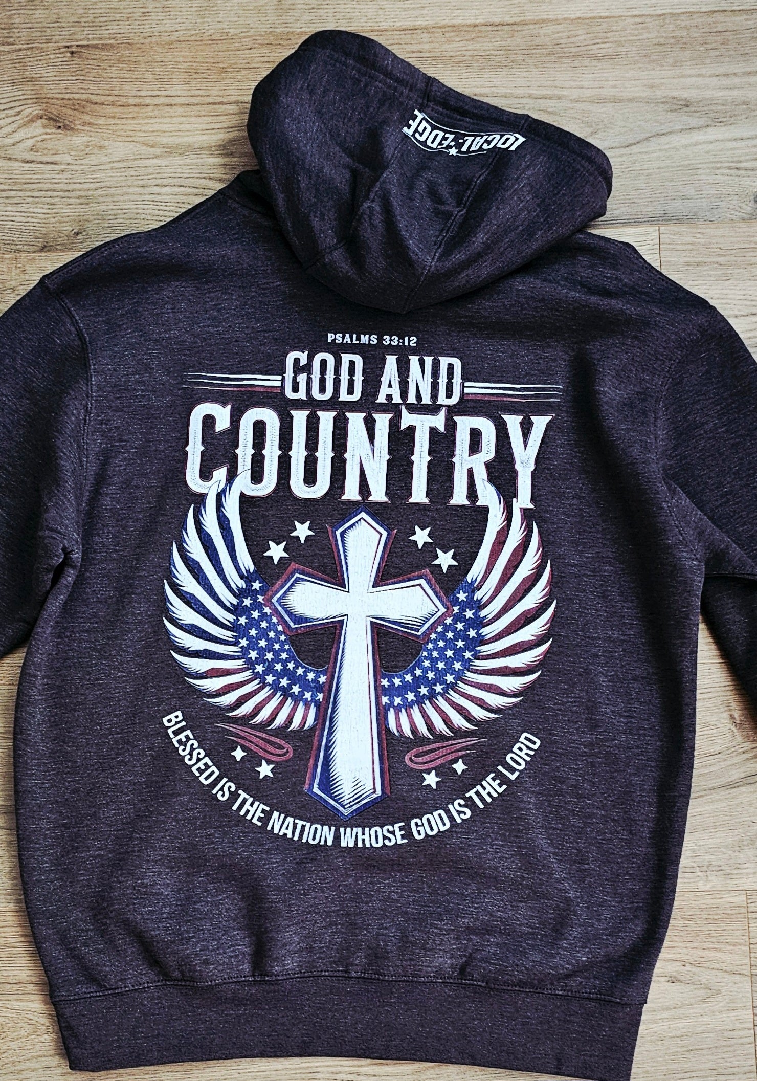 God and Country - Premium Hoodie Charcoal