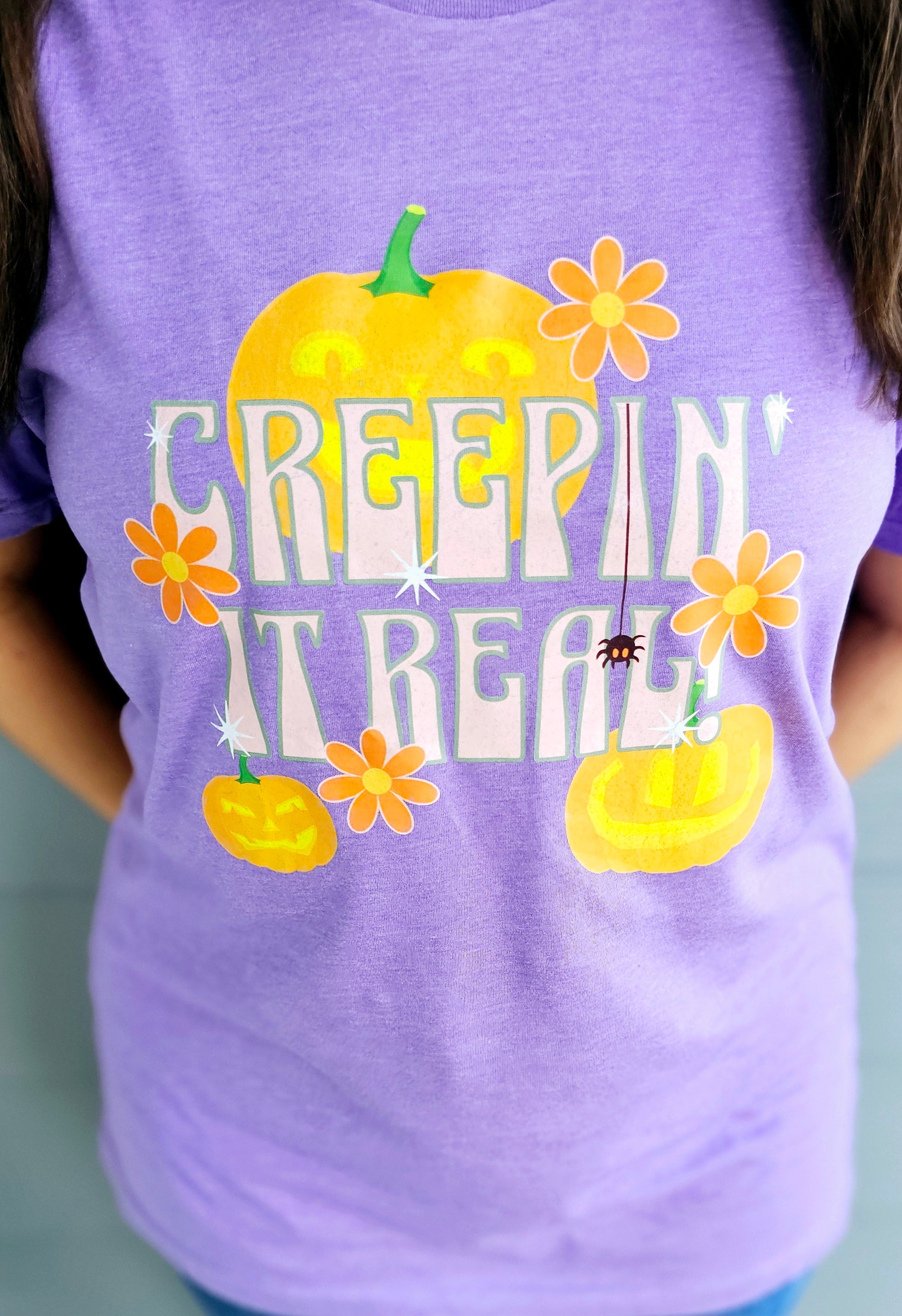 Creepin' It Real - Heather Purple Tee