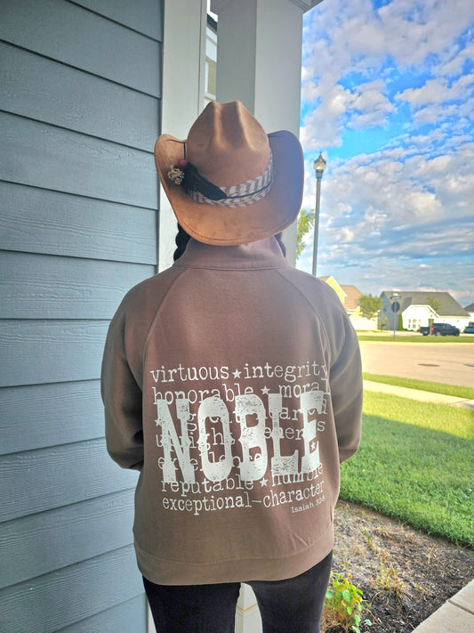 NOBLE - Brown Sugar or Future Dusk Blue Half-Zip Fleece Pullover