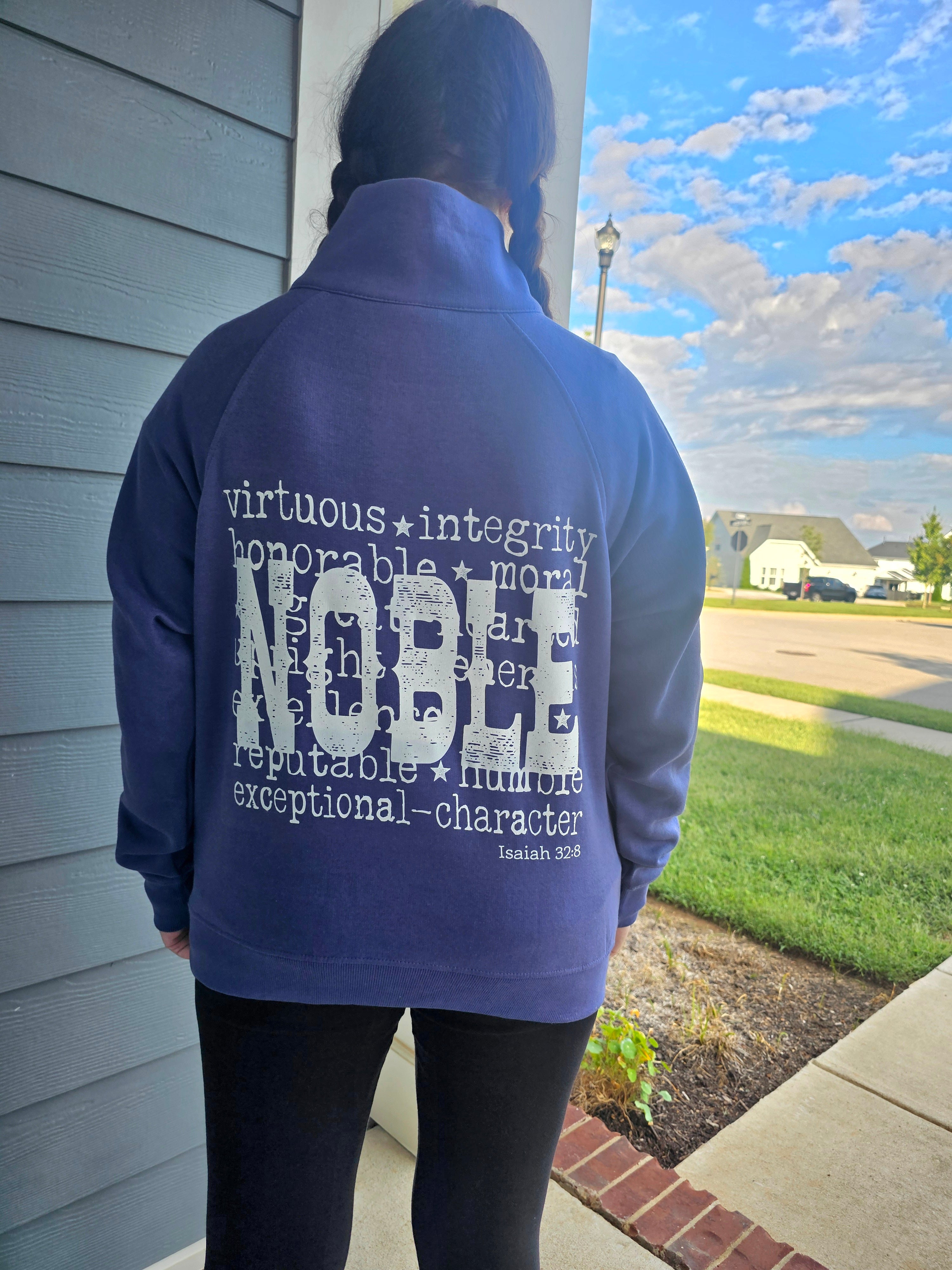 NOBLE - Brown Sugar or Future Dusk Blue Half-Zip Fleece Pullover