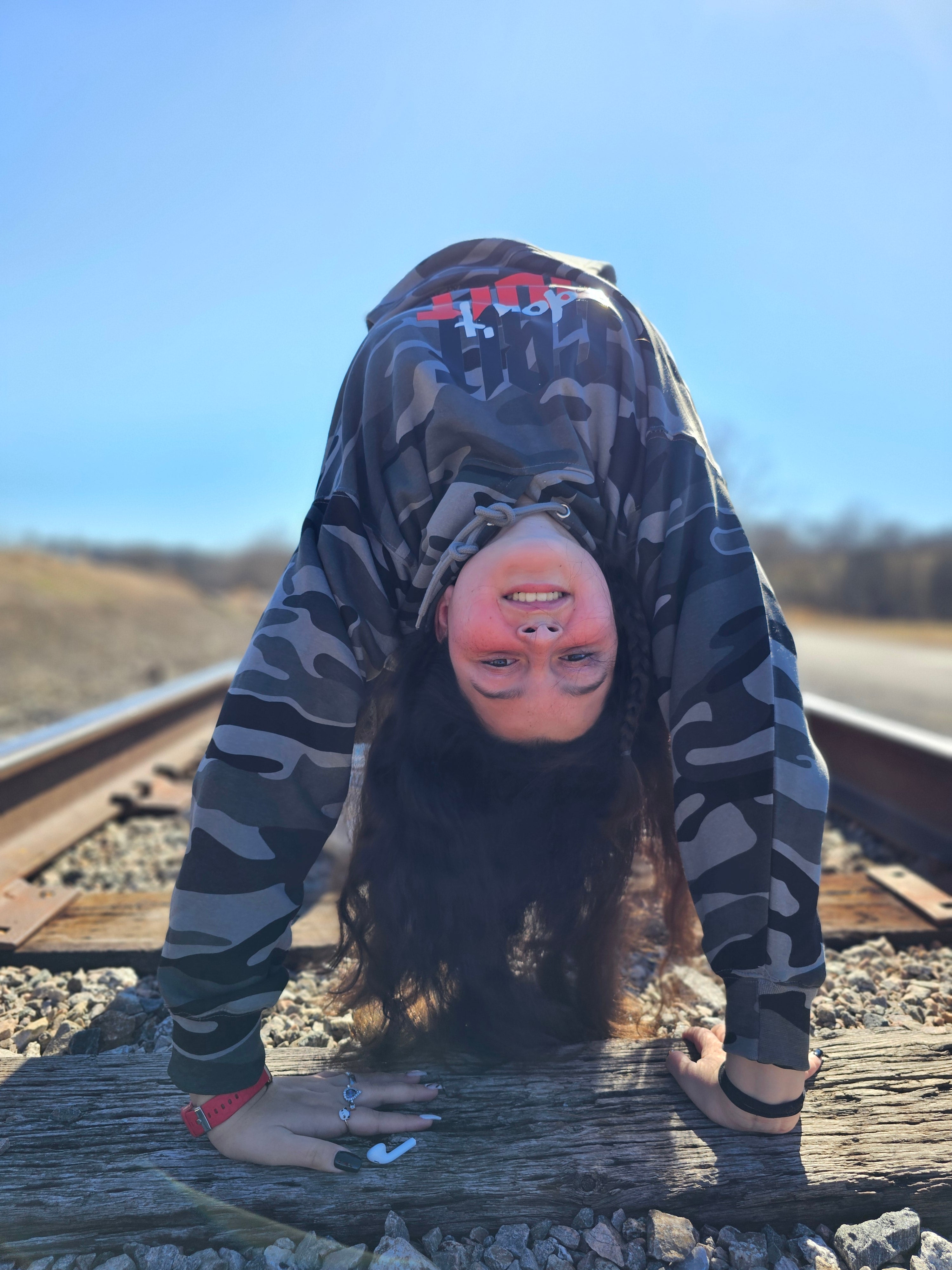 Grit Don't Quit - Premium Camo Hoodie