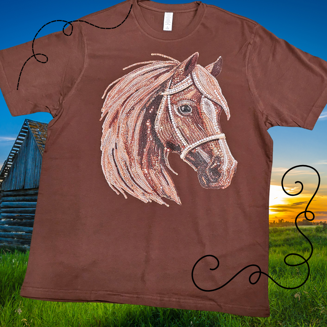 Dazzling Horse - Chestnut Tee