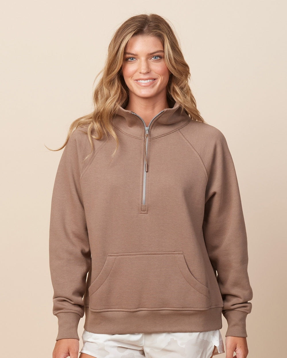 NOBLE - Brown Sugar or Future Dusk Blue Half-Zip Fleece Pullover