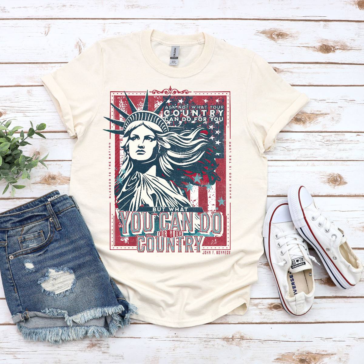 Lady Liberty - Natural Tee
