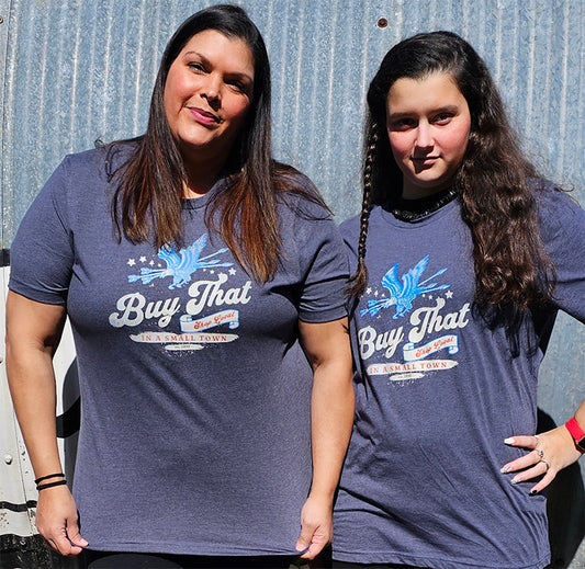 Eagle Edition: Buy That in a Small Town - Heather Navy Tee