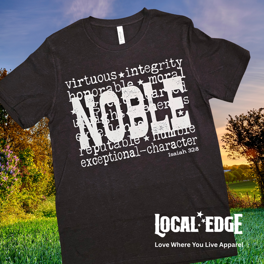 NOBLE - Heather Black Tee