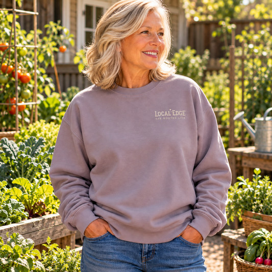 Front of LIVE DEEPER Paragon crewneck sweatshirt